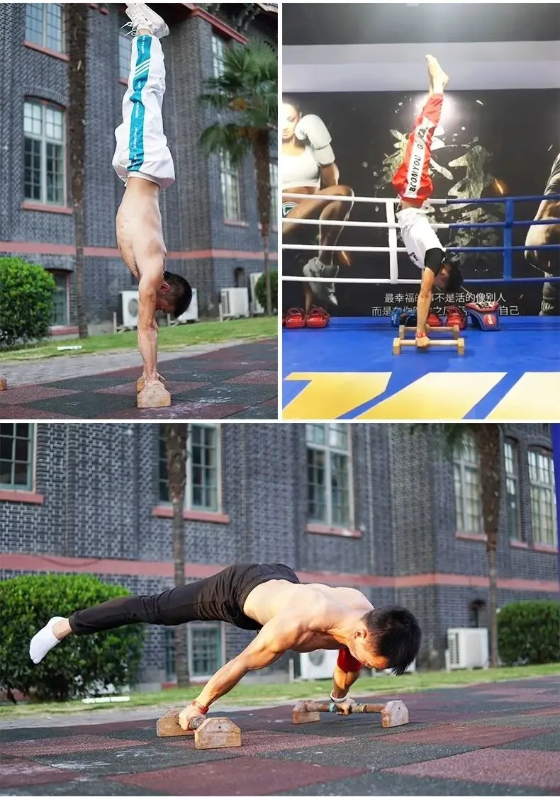 OakForce™ Wooden Push-Up Bars-       Natural Strength. Total Control.