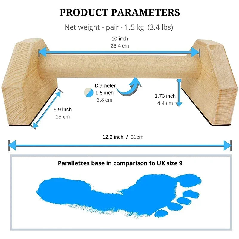 OakForce™ Wooden Push-Up Bars-       Natural Strength. Total Control.